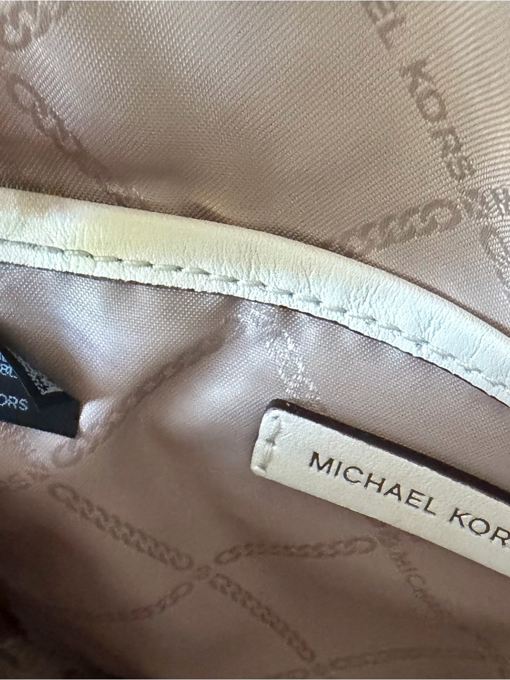 Michael Kors Double Zip Camera Crossbody Bag White & Yellow - Picture 10 of 11
